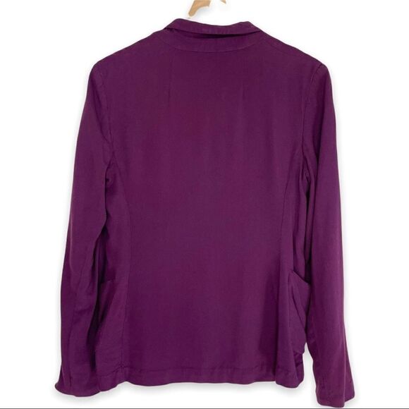 Talula Kent Blazer Eggplant Purple 100% Viscose - Picture 4 of 6